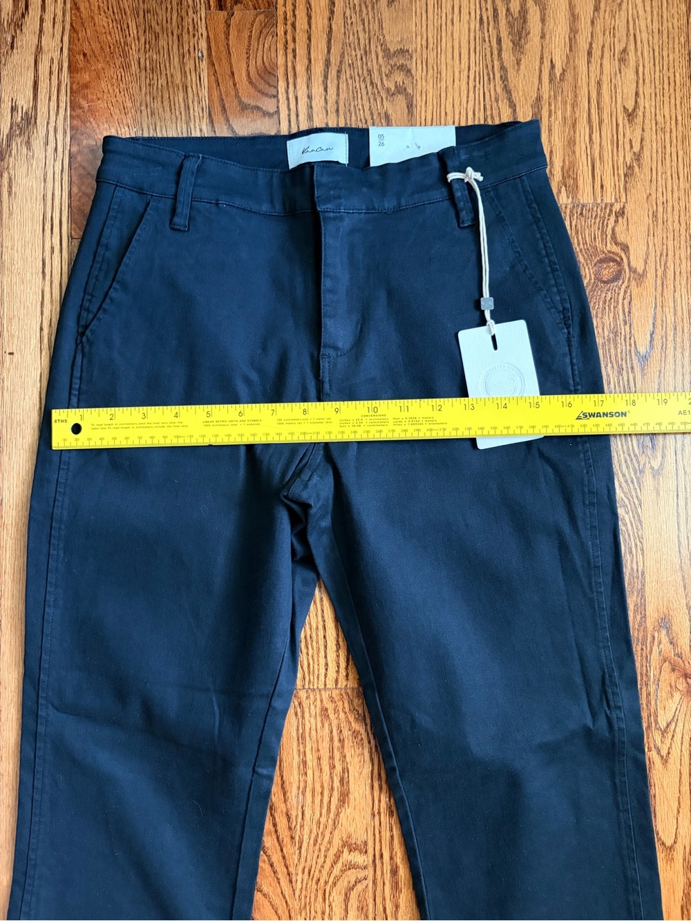 Kancan Julia Mid Rise Straight Black Pants NWT 5/26 Cropped Chino Work - Picture 12 of 14